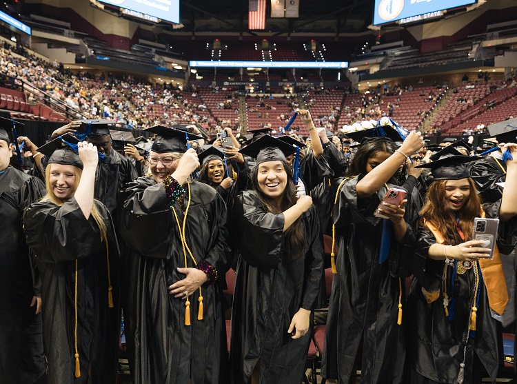 Tallahassee Community College Fall 2023 Commencement Ceremony graduates move their tassels